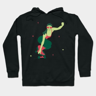 Green Skater Girl Hoodie